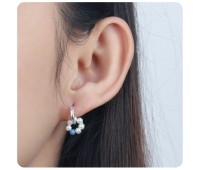 Beautiful Pearl Silver Hoop Earring HO-2581
